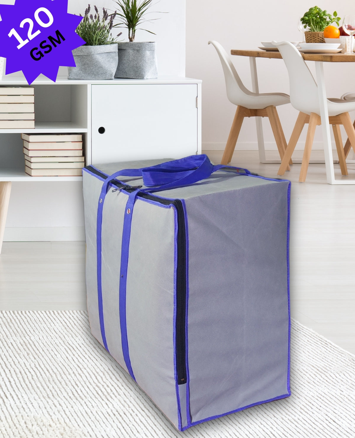 Storage Bag 120 GSM Non Woven 24*20+12 (Gray)