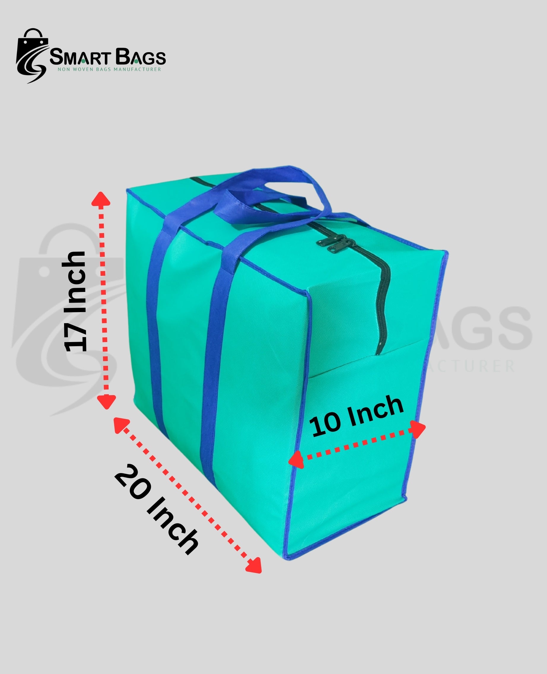 Storage Bag 120 GSM Non Woven 20*17+10 (C.Green)