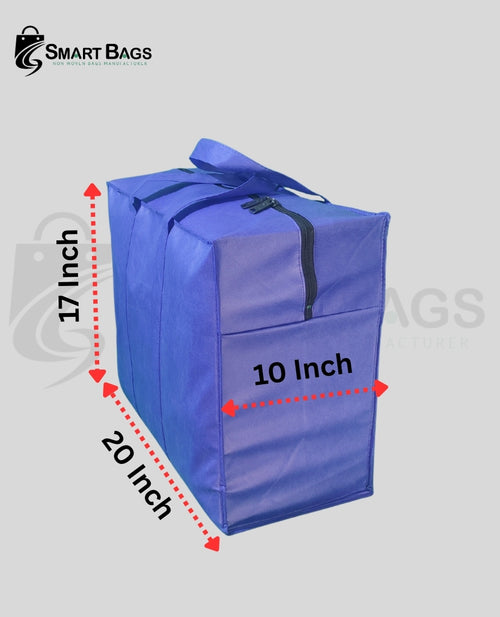 Storage Bag 120 GSM Non Woven 20*17+10 (Blue)