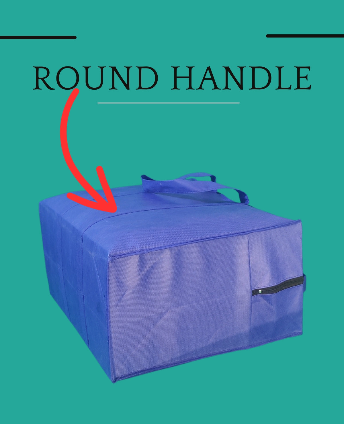 Storage Bag 120 GSM Non Woven 20*17+10 (Blue)