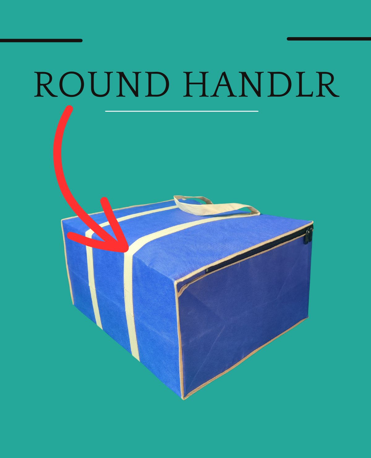 Storage Bag 120 GSM Non Woven  24*20+12 (Blue)
